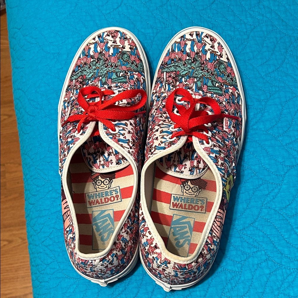 Men’s Vans  size 13 . Where's Waldo Patterned Sneakers, in very good condition